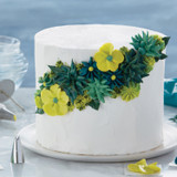 Shades of Green Floral Cake
