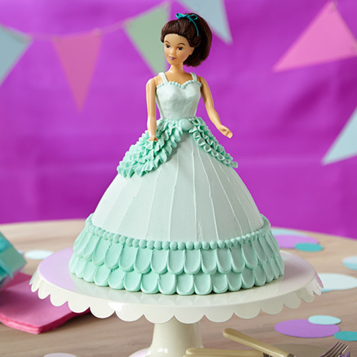 Blue Dress Doll Cake